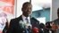 Guillaume Soro, alors président de l'Assemblée nationale ivoirienne, prend la parole à Abidjan, le 15 février 2019.