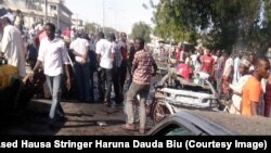 Hoton da Wakilin Sashen Hausa Haruna Dauda Biu ya aiko daga Maiduguri bayan harin da aka kai ranar talata 14 ga watan janairu 