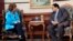 Egypt's Deputy Prime Minister Ziad Bahaa el-Din with European Union Foreign Policy Chief Catherine Ashton, Cairo, Oct. 3, 2013.