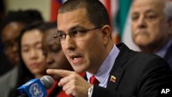 Jorge Arreaza, le chef de la diplomatie vénézuélienne à l'ONU le 14 février 2019.