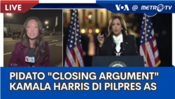 Laporan VOA untuk Metro TV: Pidato "Closing Argument" Kamala Harris di Pilpres AS 