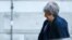 Britain's Prime Minister Theresa May arrives at Downing Street in London, Britain, Oct. 22, 2018. 