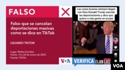 Al menos cinco videos de TikTok hablan de una supuesta cancelación de deportaciones a personas inmigrantes sin documentos oficiales EEUU, pero se trata de desinformación.
