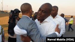 Moïse Katumbi na Martin Fayulu bayambani na libanda ya mpepo ya Luano, Lubumbashi, 29 juillet 2019.