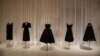 The history of the little black dress is shown in the Museum of Modern Art's exhibition called Items: Is Fashion Modern? in New York City, Oct. 6, 2017. 