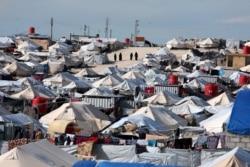 A general view of al-Hol displacement camp in Hasaka governorate, northeastern Syria, April 1, 2019.