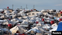 A general view of al-Hol displacement camp in Hasaka governorate, northeastern Syria, April 1, 2019. 