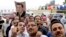 Supporters of former Egyptian President Hosni Mubarak gather outside the Maadi Military Hospital, in Cairo, Egypt, May 4, 2014.