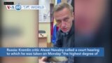 VOA60 World- Kremlin critic Alexei Navalny appears in public, taken to jail after court hearing