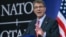 U.S. Secretary of Defense Ash Carter speaks at a news conference during a NATO defense ministers meeting at the alliance's headquarters in Brussels, Feb. 11, 2016. 