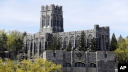 FILE - A view of the United States Military Academy at West Point, N.Y., May 2, 2019. West Point was sued in federal court for using race and ethnicity as factors in admissions.