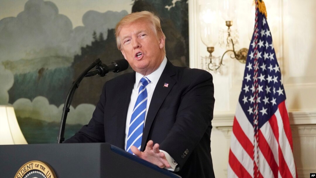 Trump berbicara di Gedung Putih, Rabu, 15 November 2017.