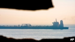 Tàu chở dầu Grace 1 ngoài khơi lãnh thổ Gibraltar thuộc Anh, ngày 16 tháng 8, 2019.