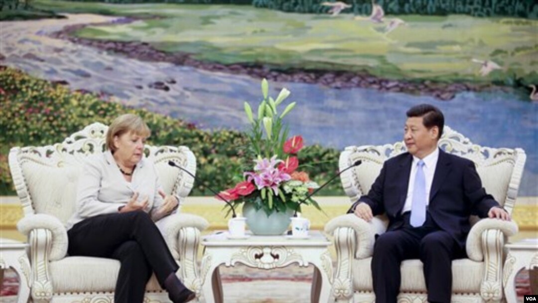 Nemačka kancelarka Angela Merkel sa kineskim potrpredsednikom Ši Djinpingom.