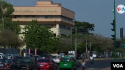 Fachada del Ministerio de Hacienda y Crédito Público en Managua, Nicaragua. [Foto: VOA/Houston Castillo].