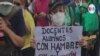 Maestros venezolanos protestan por bajos sueldos y condiciones de trabajo bajo COVID-19