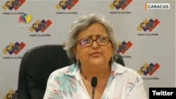 Tibisay Lucena, presidente del Consejo Nacional Electoral de Venezuela, hizo el anuncio de la fecha fijada para las elecciones adelantadas. 