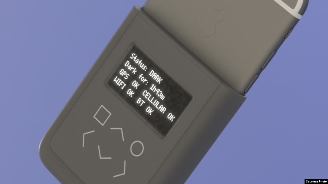 Conceptual rendering of a “battery case” style introspection engine, piggybacked on an iPhone6.