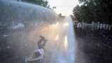Armenian police use water canons to disperse protesters demonstrating an increase in electricity prices in the Armenian capital of Yerevan.