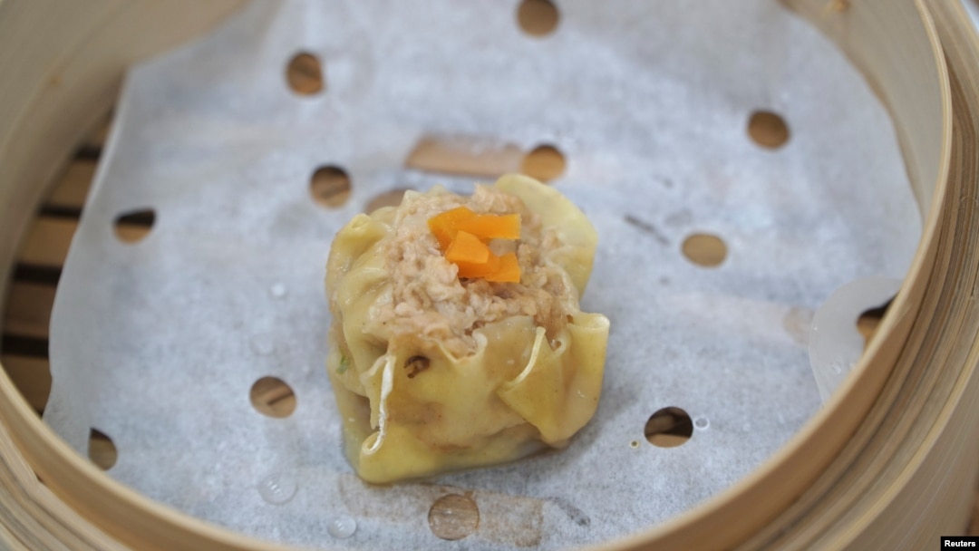 Cooked dumpling made of lab-grown shrimp meat is seen at Shiok Meats in Singapore January 22, 2020. (REUTERS/Travis Teo)