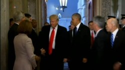 President Obama and President-elect Trump Arrival Capitol Hill