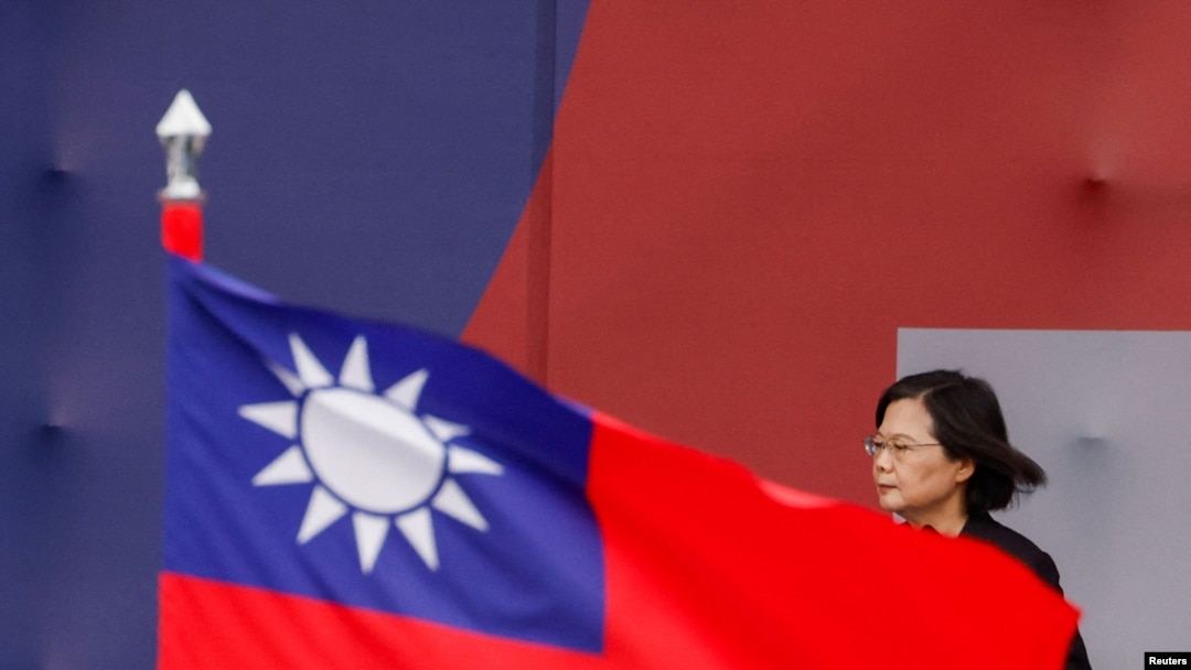 FILE - Taiwan's then-President Tsai Ing-wen attends the National Day celebration ceremony in Taipei, Taiwan, Oct. 10, 2023.