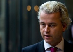 FILE - Dutch anti-Islam politician Geert Wilders answers questions during an interview with Reuters in the Hague, Netherlands.