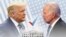 Shugaba Donald Trump, hagu da Joe Biden, dama