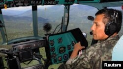 Antes de viajar a la Cumbre de las Américas en Colombia, el presidente peruano, Ollanta Humala, inspeccionó personalmente la zona de operaciones en Cusco.