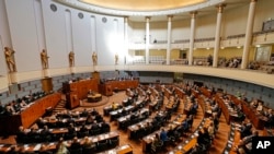 Một phiên họp của quốc hội Phần Lan.