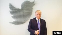 Presiden AS Donald Trump terus melanjutkan kampanyenya di Twitter (foto: dok).