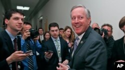 Le Républicain Mark Meadows, élu de Caroline du Nord et chef de file du "Freedom Caucus", à Capitol Hill à Washington, le 23 mars 2017.