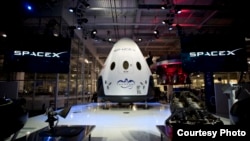 Dragon V2 spacecraft, undated file photo provided by SpaceX.