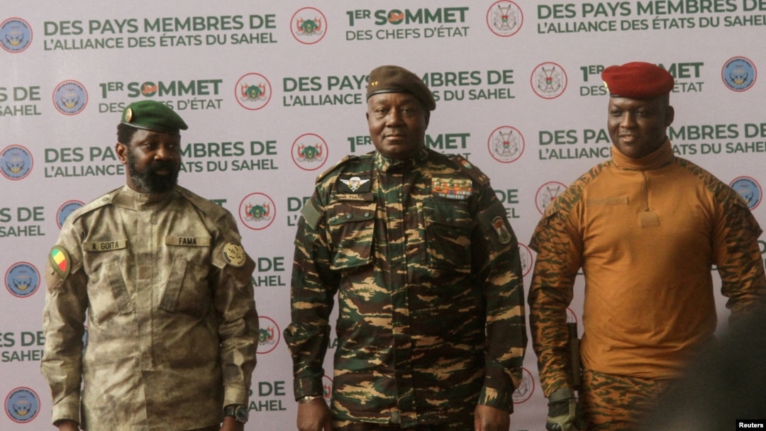 Shugabannin kasashen Mali, Nijar da Burkino Faso - AES