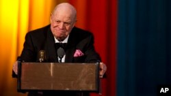 FILE - Don Rickles appears onstage at The 2012 Comedy Awards in New York, April 28, 2012. 