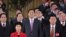 Bo Xilai (C) and former Deputy Mayor of Chongqing Wang Lijun (Bo's L) attend a session of the Chinese People's Political Consultative Conference of the Chongqing Municipal Committee on January 7, 2012. 