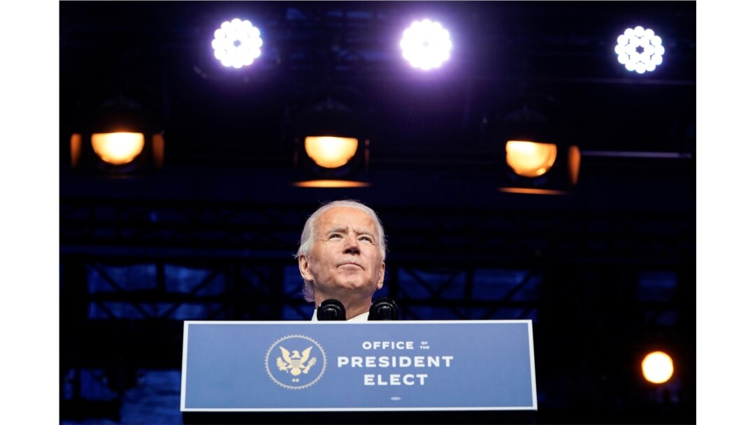 U.S. President-elect Joe Biden announces his national security nominees and appointees at his transition headquarters in Wilmington, Delaware, Nov. 24, 2020.