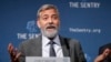 U.S. actor and activist George Clooney speaks at a press conference about South Sudan in London, Sept. 19, 2019. 