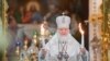 El patriarca Kirill líder de la iglesia ortodoxa rusa durante el servicio de Pascua en Moscú, Rusia, el domingo 2 de mayo de 2021.