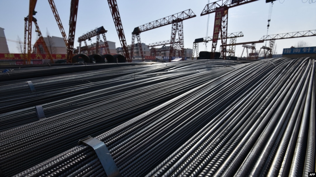 Čelična armatura na pijaci čelika u Fujangu, u kineskoj istočnoj provinciji Anhui, 10. februara 2025. (Foto: AFP) / CHINA OUT