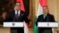 Austria's Vice Chancellor Heinz-Christian Strache and Hungary's Prime Minister Viktor Orban address a news conference at the Hungarian embassy in Vienna, Austria, Jan. 30, 2018. 