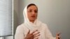 Zarifa Ghafari, former mayor of Maidan Shahr and Afghan women's rights activist, who arrived with her family in Cologne recently, speaks during an interview with the Associated Press at a hotel in Duesseldorf, Germany, Aug. 25, 2021.