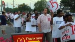 US Fast-Food Workers Strike for Higher Wages 