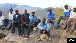 Some MDC-T supporters currently living in a mountainous area in the Muzarabani communal lands, Mashonaland Central Province.