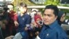 Menteri BUMN Erick Thohir yang ditemui usai Ratas di Kantor Presiden, Jakarta, Rabu (15/1)