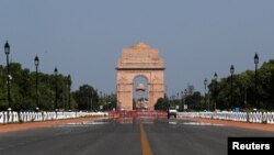 Polusi udara di New Delhi berkurang drastis setelah pemberlakuan lockdown Covid-19 di India. 