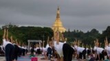 تمرین یوگا در میانمار به مناسبت روزحهانی یوگا&nbsp;