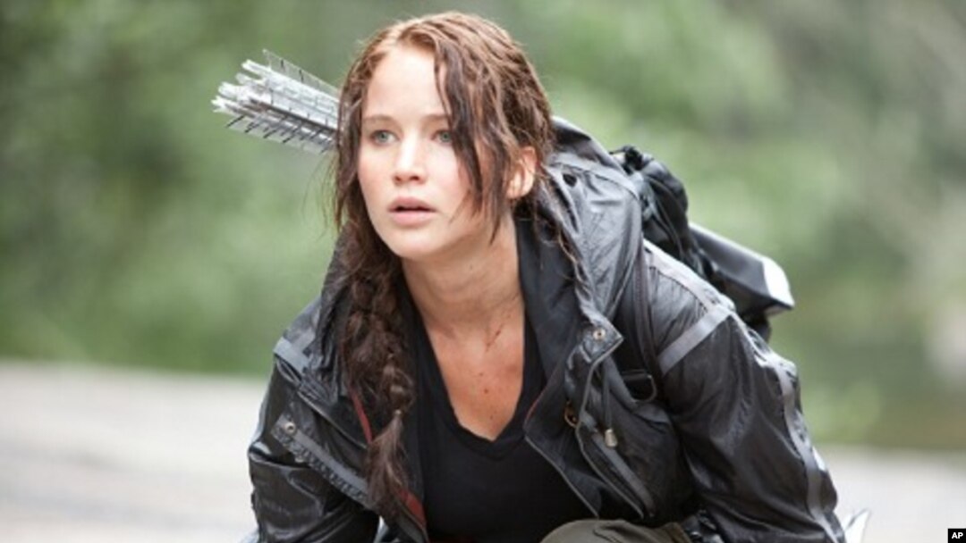 Jennifer Lawrence in a scene from "The Hunger Games"