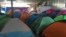 Temporary tents for about 130 Central Americans, mostly women and children, who arrived at the U.S. border with Mexico in a "caravan" of asylum-seeking immigrants that has drawn the fury of President Donald Trump, are seen in a shelter in Tijuana, Mexico, April 24, 2018.