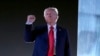 FILE - Republican presidential nominee former President Donald Trump gestures as he concludes speaking at a campaign event at the Butler Farm Show, in Butler, Pennsylvania, Oct. 5, 2024.